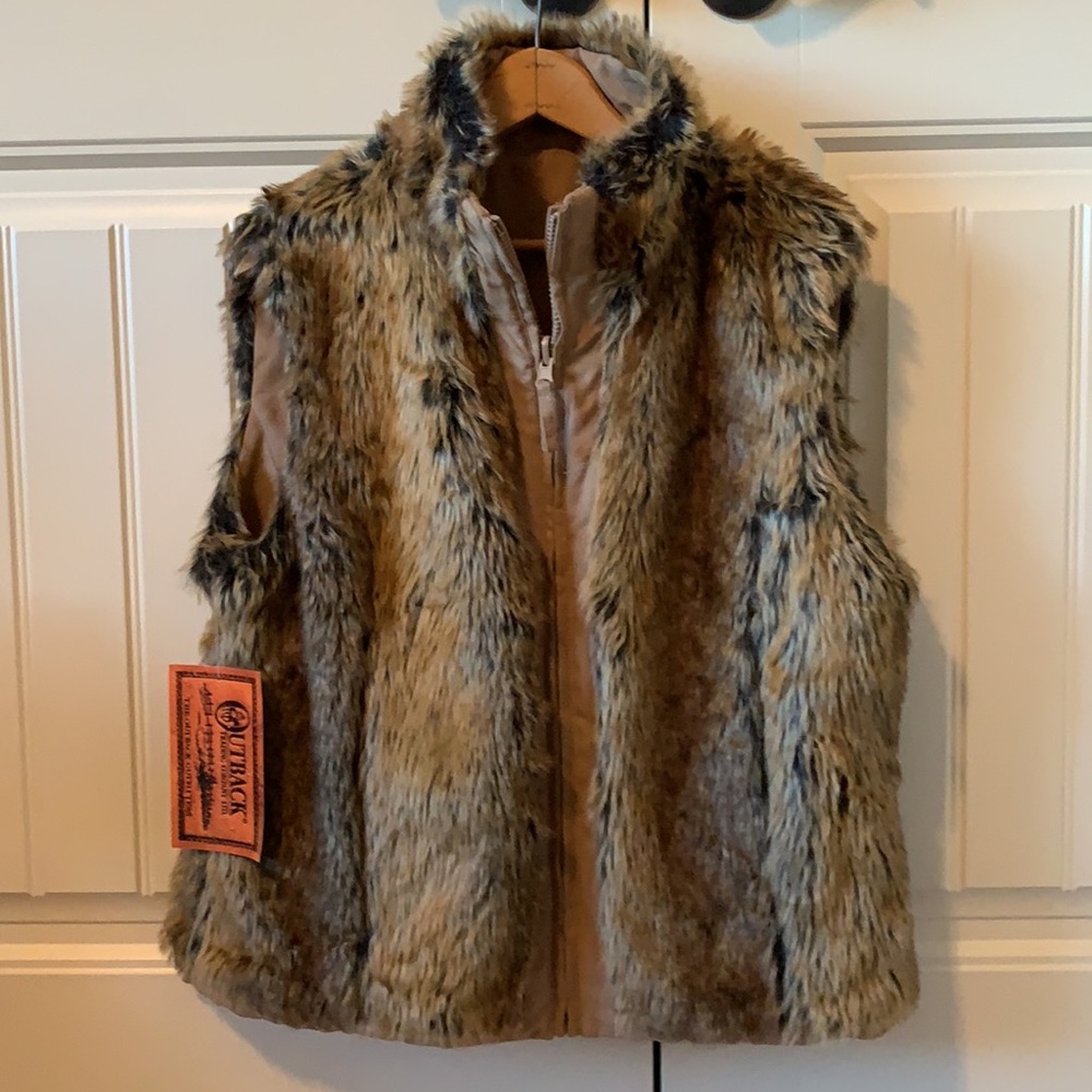 Reversible faux fur vest NWT